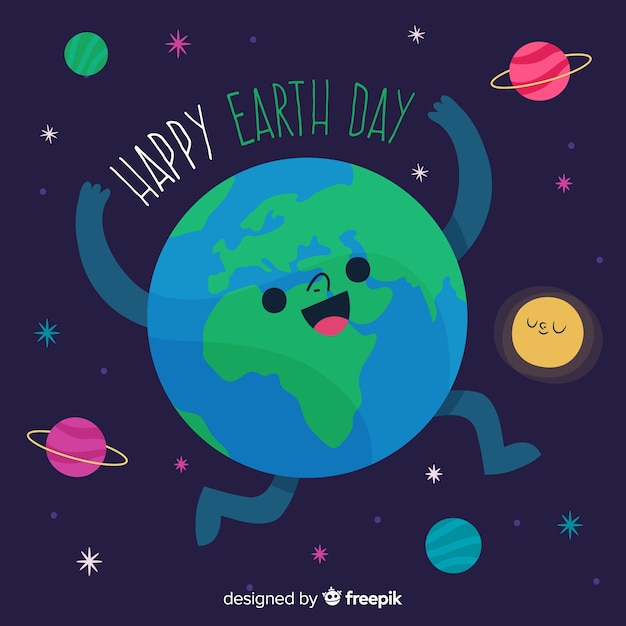 Free vector hand drawn mother earth day background