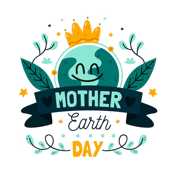 Hand drawn mother earth day