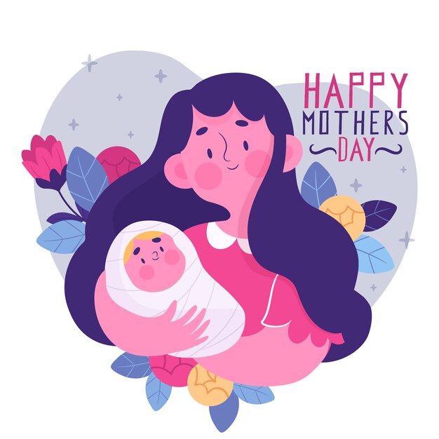 Hand drawn mother's day