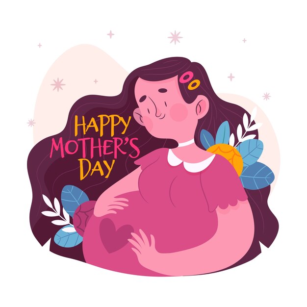 Hand drawn mother's day