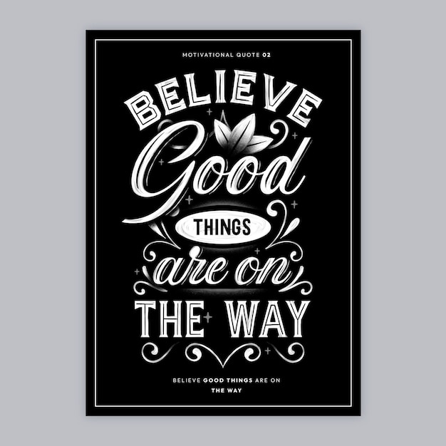 Free Vector hand drawn motivational poster design