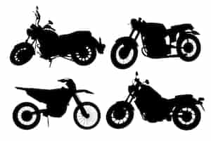 Free vector hand drawn motorcycle silhouette