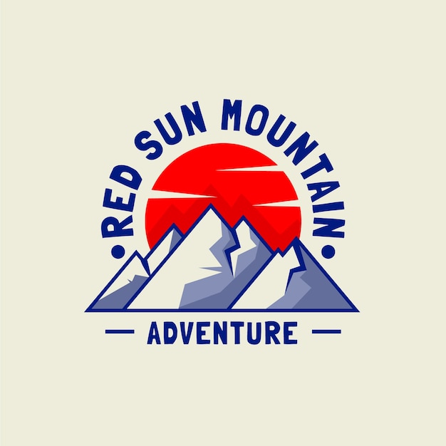 Free Vector hand drawn mountain logo design