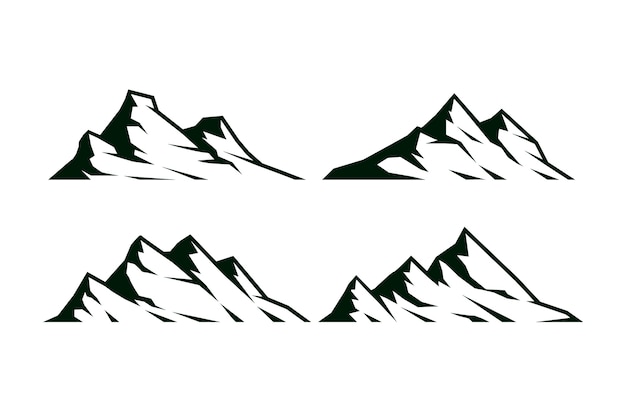 Free vector hand drawn  mountain silhouette