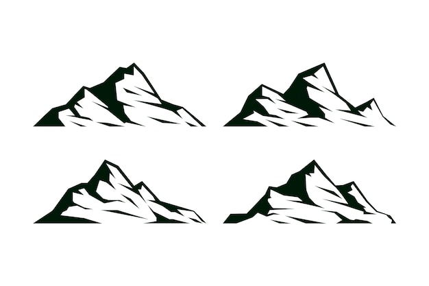 Free vector hand drawn  mountain silhouette