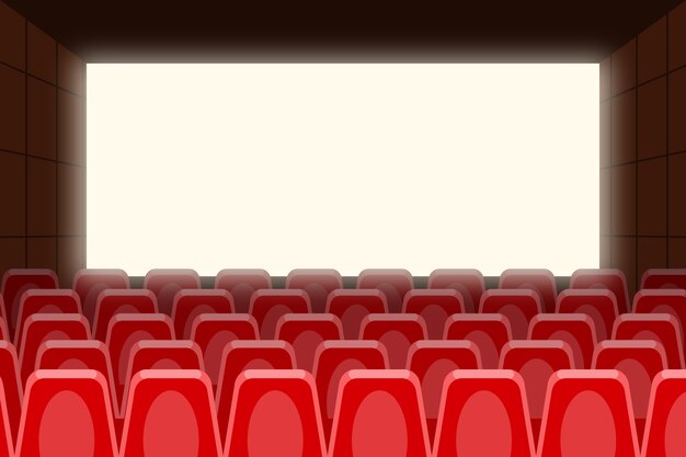 Hand drawn movie theater background