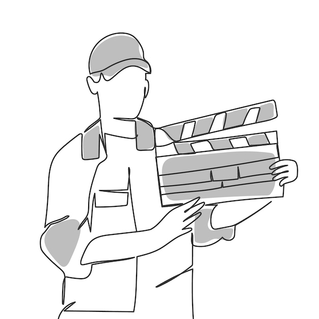 Free Vector hand drawn movie theater drawing illustration