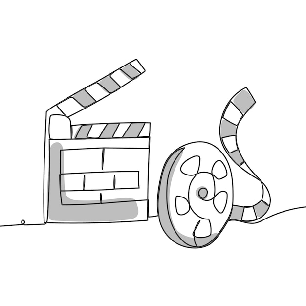 Free Vector hand drawn movie theater drawing illustration