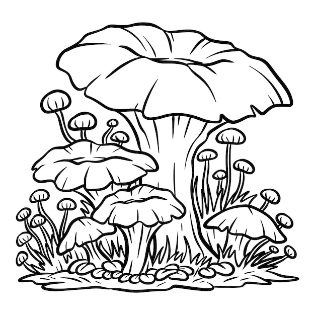 Hand drawn mushroom illustration