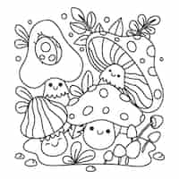 Free vector hand drawn mushroom   illustration