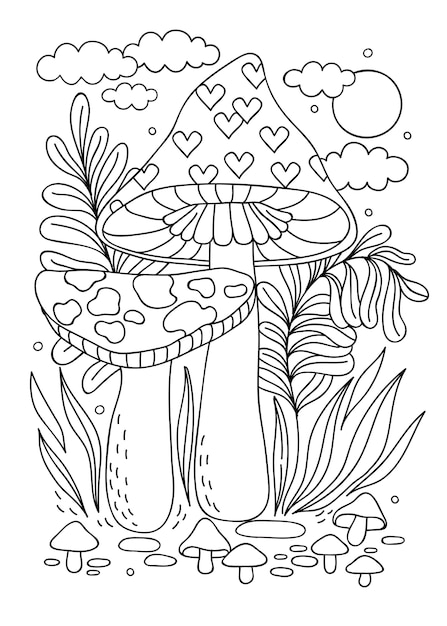 Free vector hand drawn mushroom   illustration