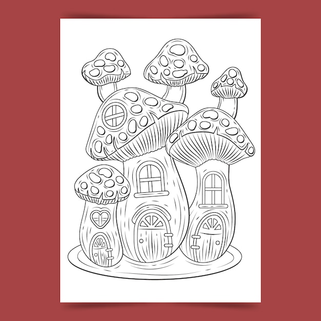 Free vector hand drawn mushroom illustration