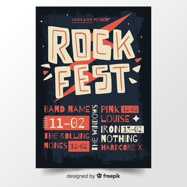 Hand drawn music festival poster