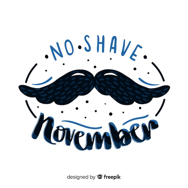 Free Vector hand drawn mustache movember background