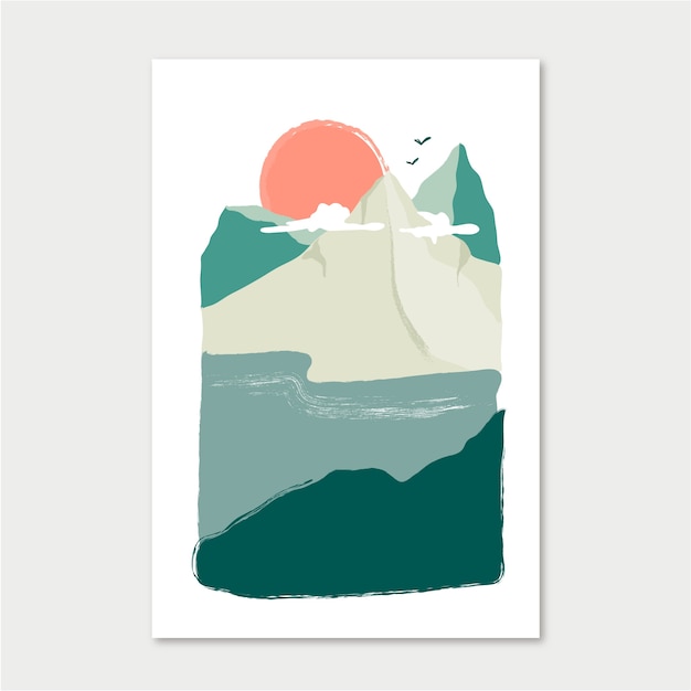 Free Vector hand drawn muted colors illustration