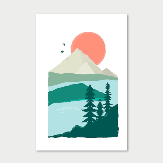 Free vector hand drawn muted colors illustration