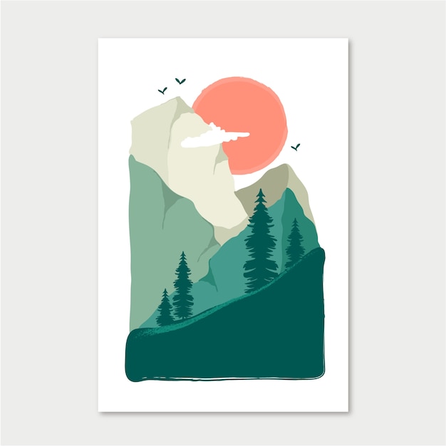 Free Vector hand drawn muted colors illustration