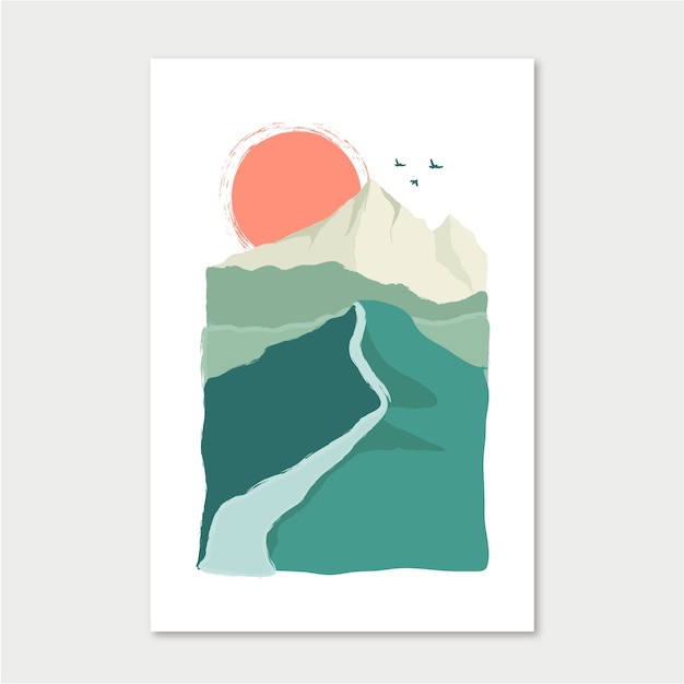 Free vector hand drawn muted colors illustration