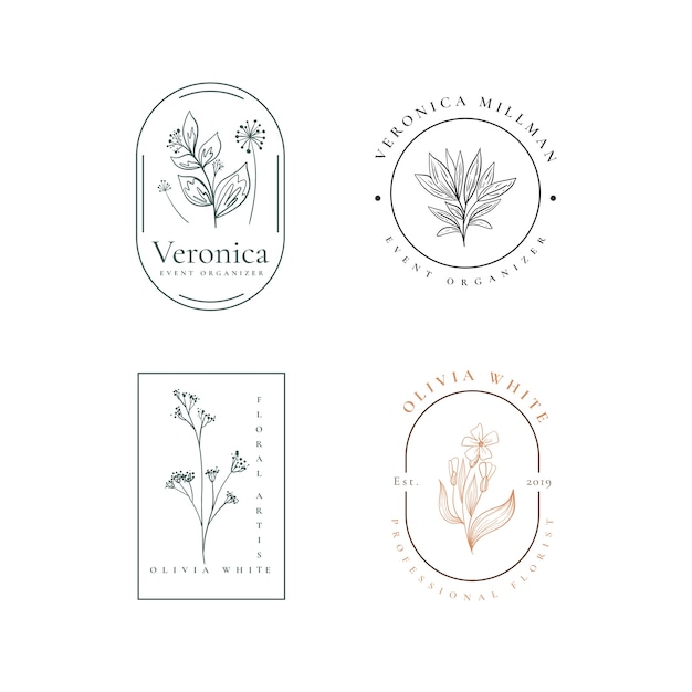 Free vector hand drawn muted colors logo design