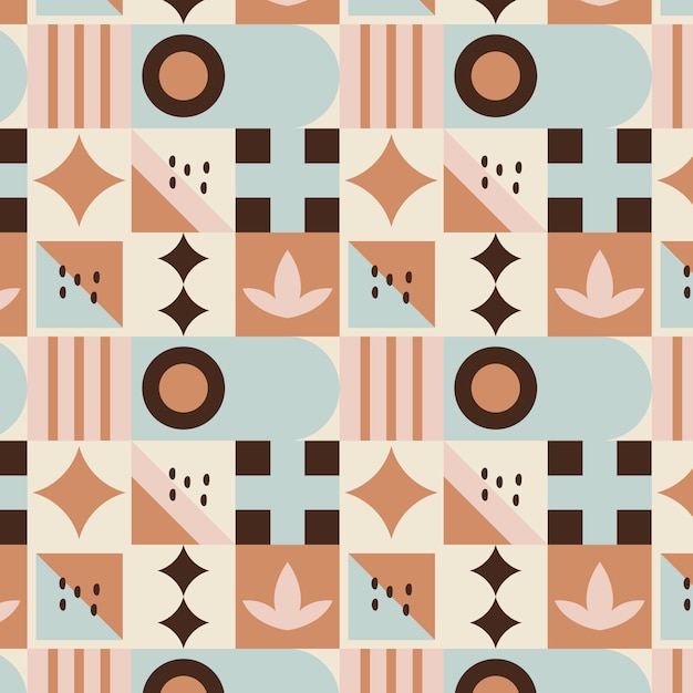 Hand drawn muted colors pattern design