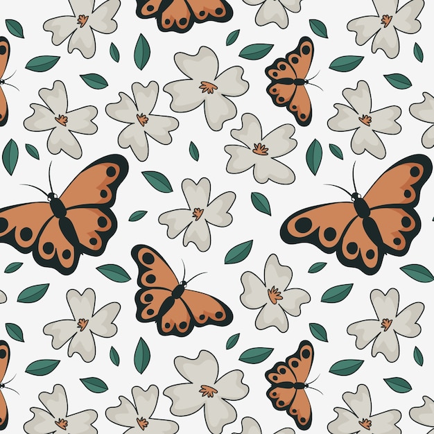 Hand drawn muted colors pattern design