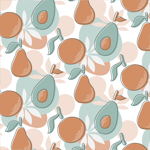 Hand drawn muted colors pattern design