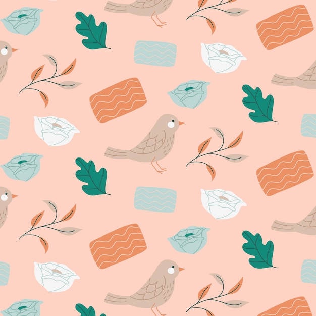 Free Vector hand drawn muted colors pattern design