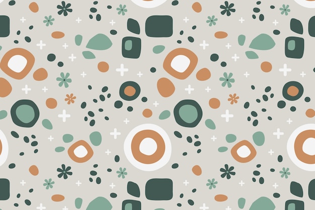 Hand drawn muted colors pattern design