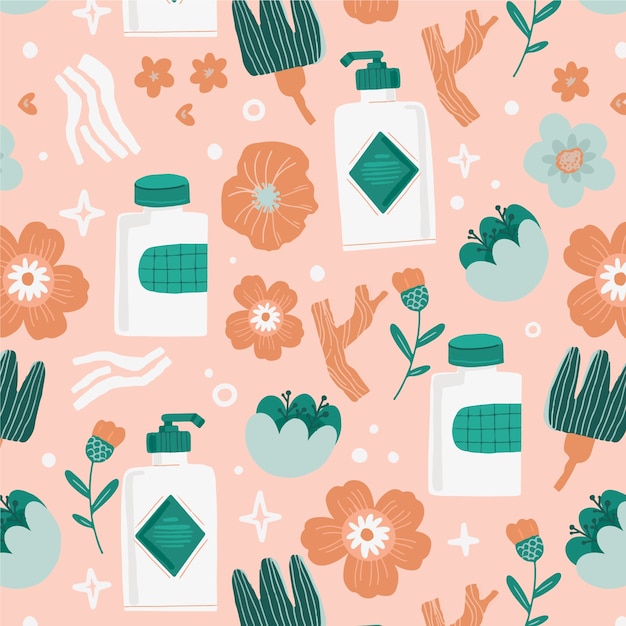 Free vector hand drawn muted colors pattern design