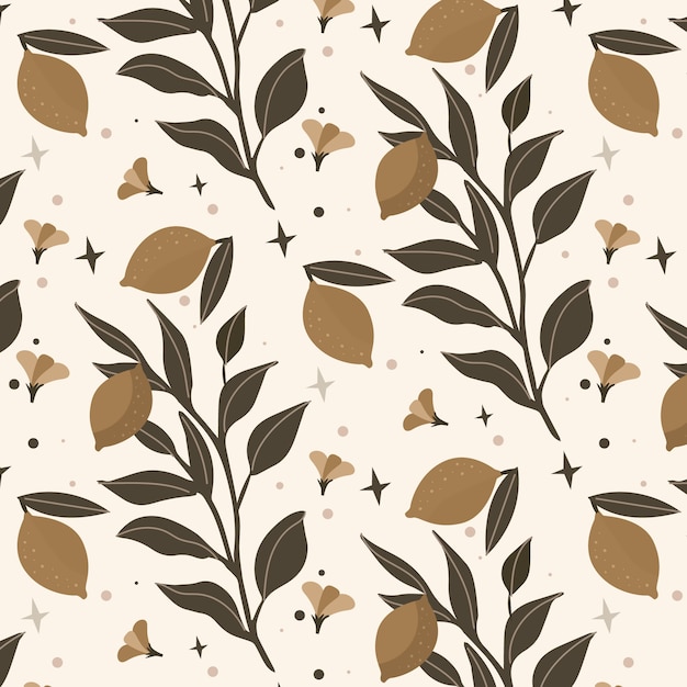 Hand drawn muted colors pattern design