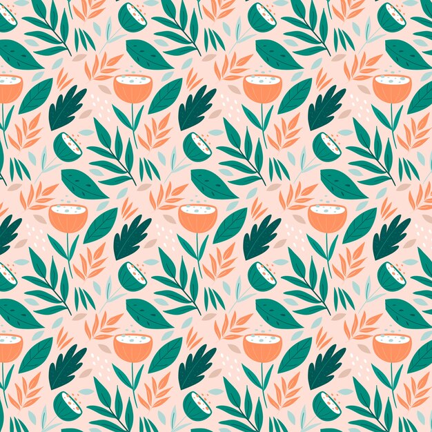 Hand drawn muted colors pattern design