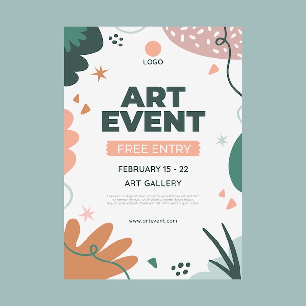 Free Vector hand drawn muted colors poster template