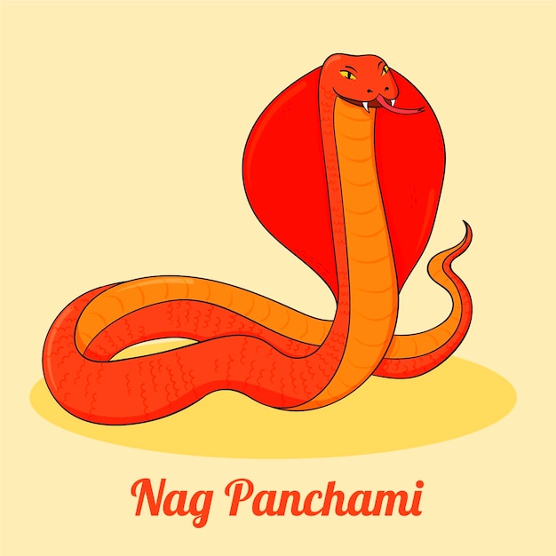 Hand drawn nag panchami illustration