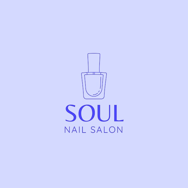 Free Vector hand drawn nail palace salon logo