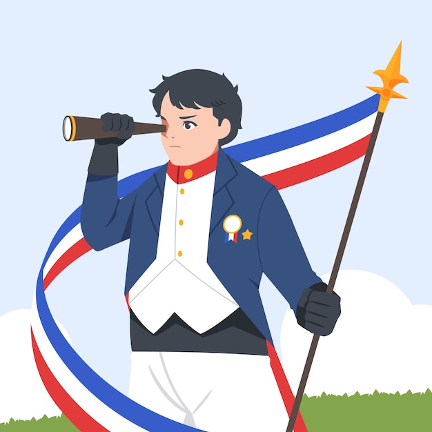 Free Vector hand drawn napoleon illustration