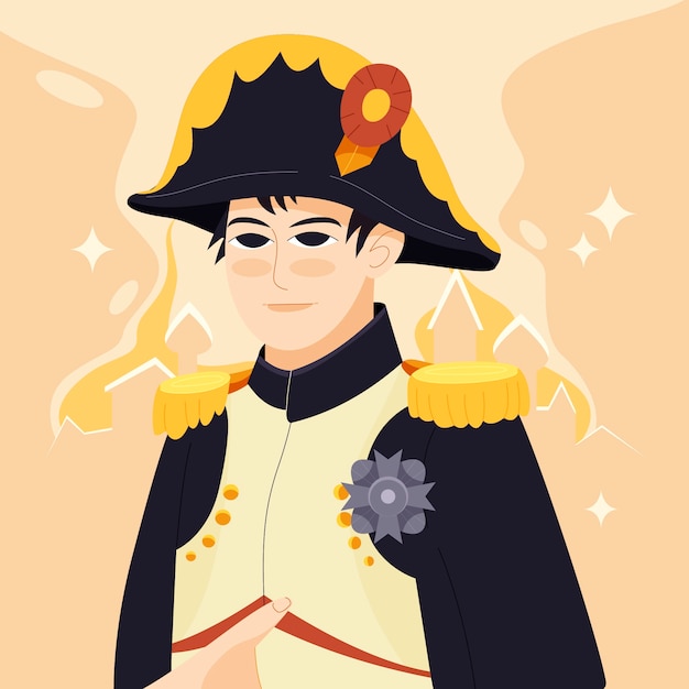 Free vector hand drawn napoleon illustration