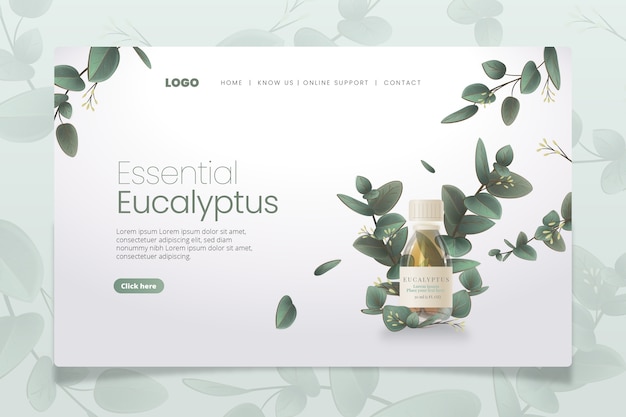 Free Vector hand drawn nature landing page template