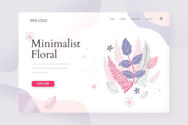 Free Vector hand drawn nature landing page