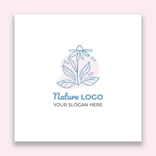 Hand drawn nature logo design