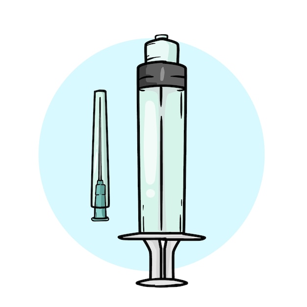 Free Vector hand drawn needle cartoon illustration