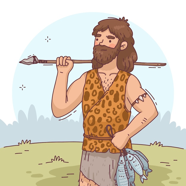 Hand drawn neolithic illustration