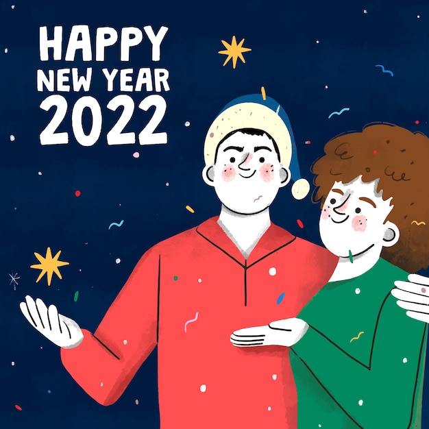 Free Vector hand drawn new year illustration