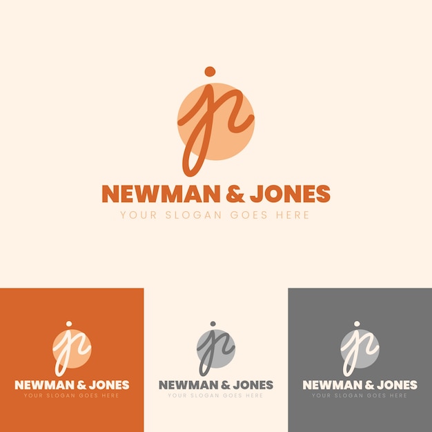 Free vector hand drawn nj logo template