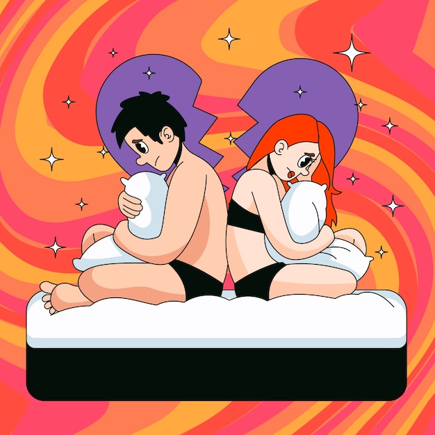 Free Vector hand drawn no sex illustration