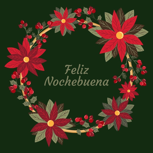 Hand drawn nochebuena background