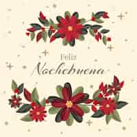 Free vector hand drawn nochebuena background