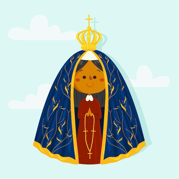 Free Vector hand drawn nossa senhora aparecida