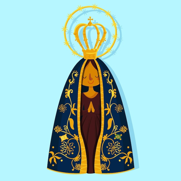 Free Vector hand drawn nossa senhora aparecida