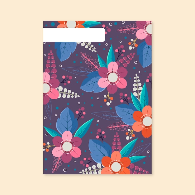 Free Vector hand drawn notebook cover design