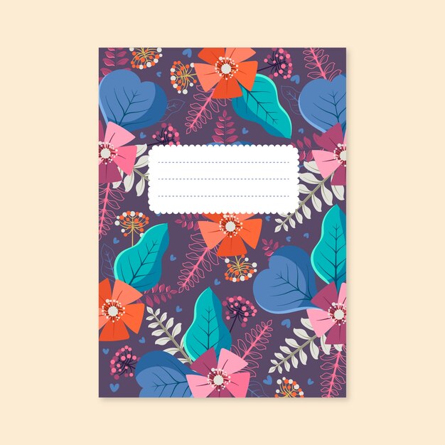 Hand drawn notebook cover design